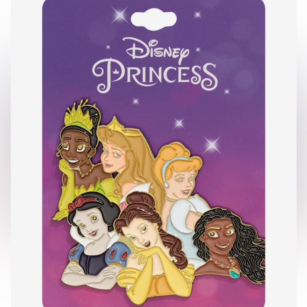 Disney Princess Group Enamel Pin Hot Topic Belle Moana Tiana‎ Cinderella
